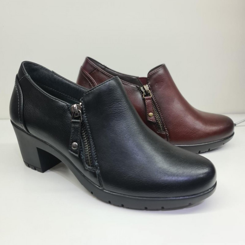 Zapato Tacón Cremallera Via Dos 2705