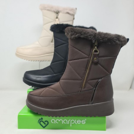 Bota Acolchada Cremallera Amarpies ATL 31138