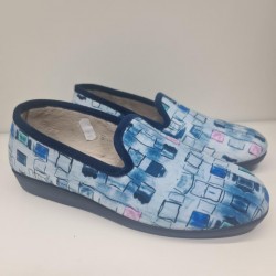 Zapatilla  Plana Cuadraditos Casa Dona Mod 803
