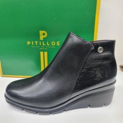 Botín Cuña Combi Charol Pitillos 11536