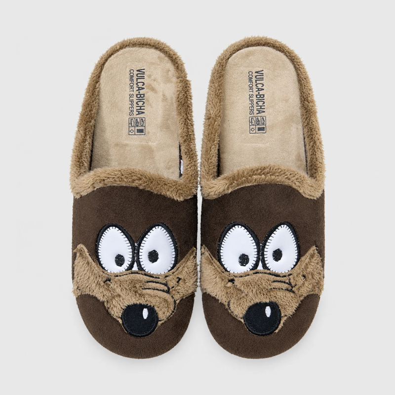 Zapatilla de casa Vulca-Bicha Coyote 4812 marrón