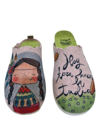 Zapatilla De Casa Fieltro Vivant India