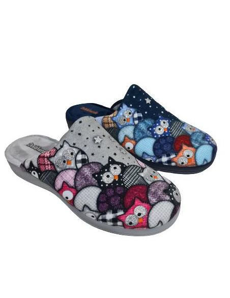 Zapatilla Descubiera Búhos DeValverde Mod 1131SLL