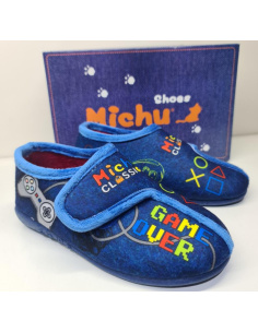 Zapatilla De Casa Abotinada Mod  7097 Michu