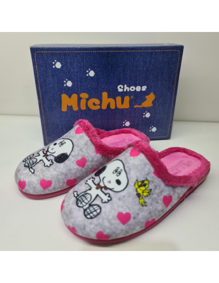 Zapatilla Chinela Perrito y Pájaro Michu mod 7107
