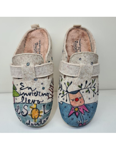 Zapatilla Fieltro Sol Dentro Vivant