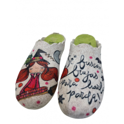 Zapatilla De Casa fieltro Vivant Bruja 