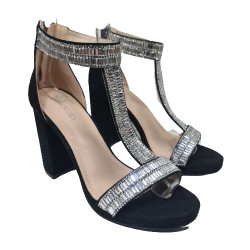 Sandalia T Brillantes Black Cool l 3851