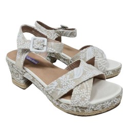 Zapato Plataforma Tacón Medio Mandarina Nazaret