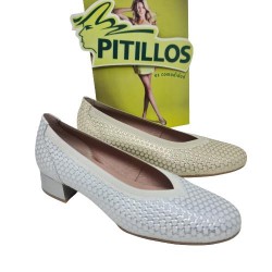 Zapato Salón  Pitillos Tacón Bajo Mod 5080
