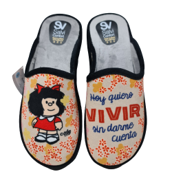 Zapatilla De Casa Hoy Quiero Vivir Mod. 01T-541 Sv