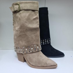 Bota Cowboy Solapa Con TachasCink Me QT07