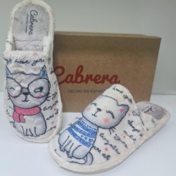 Zapatillas De Casa Gatos Mod  2453 Cabrera