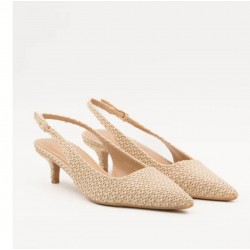 Zapato Destalonado Rafia Beig Mod. B-5097 Buonarot