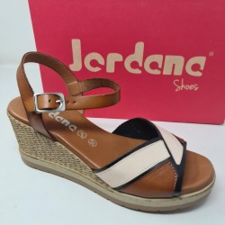 Sandalia Cuña Combinada Jordana 4511