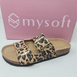 Sandalia Bio Leopardo Mysoft 25M075